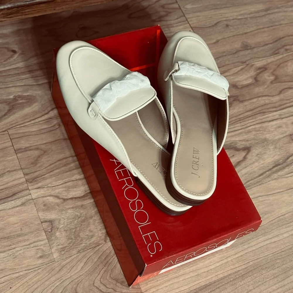 J.Crew Cream Slip-On Mules 7M - Picture 5 of 6